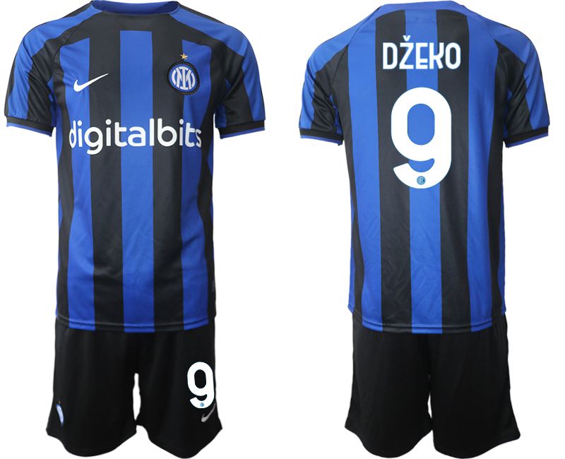 Cheap Men 2022-2023 Club Inter Milan home blue 9 Soccer Jersey